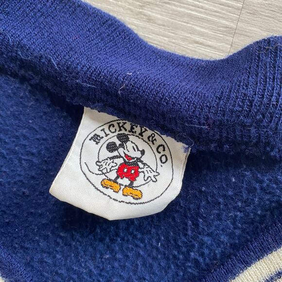 Vintage Mickey Mouse Disney Embroidered Logo Fleece Varsity Jacket 90s Size XL - Picture 5 of 7